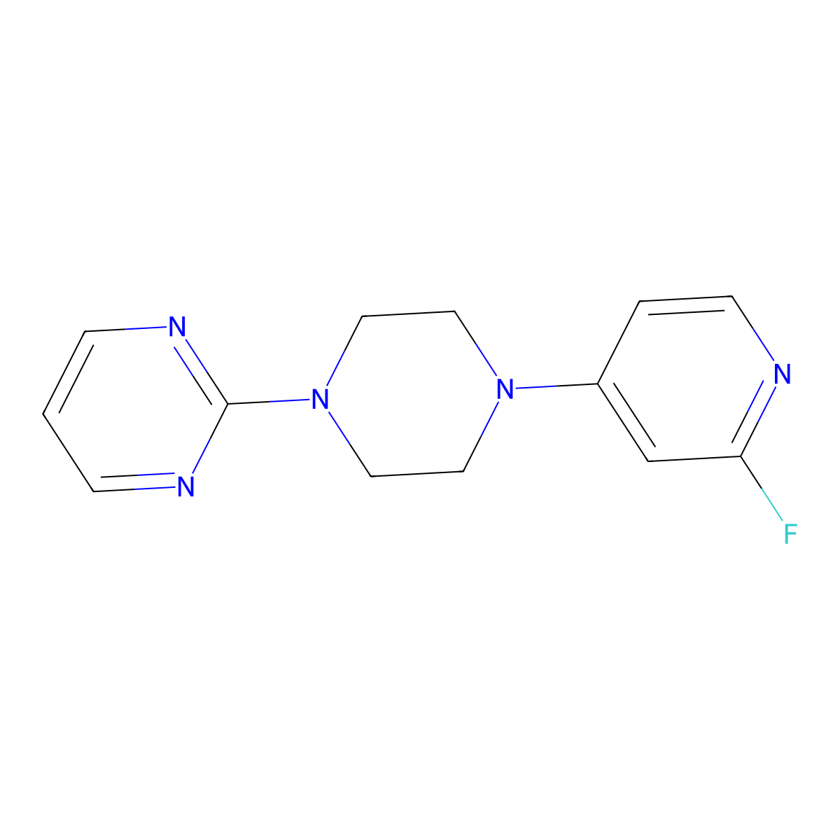 2-[4-(2-Fluoropyridin-4-yl)piperazin-1-yl]pyrimidine molecular structure, CAS 1912369-81-3