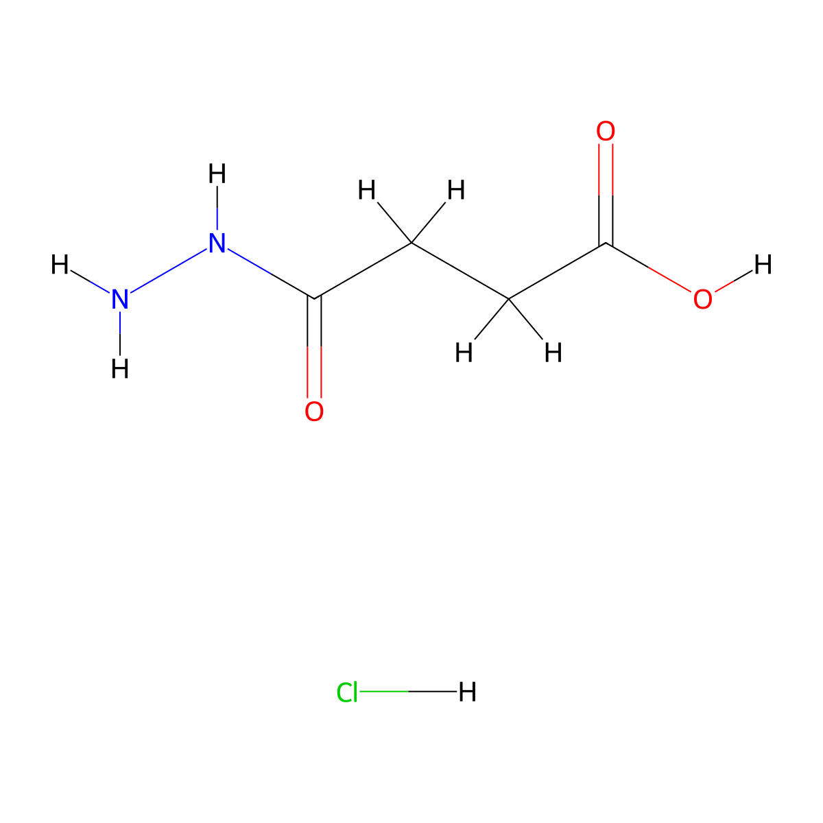 Succinic acid Monohydrazide Hcl molecular structure, CAS 1912427-64-5