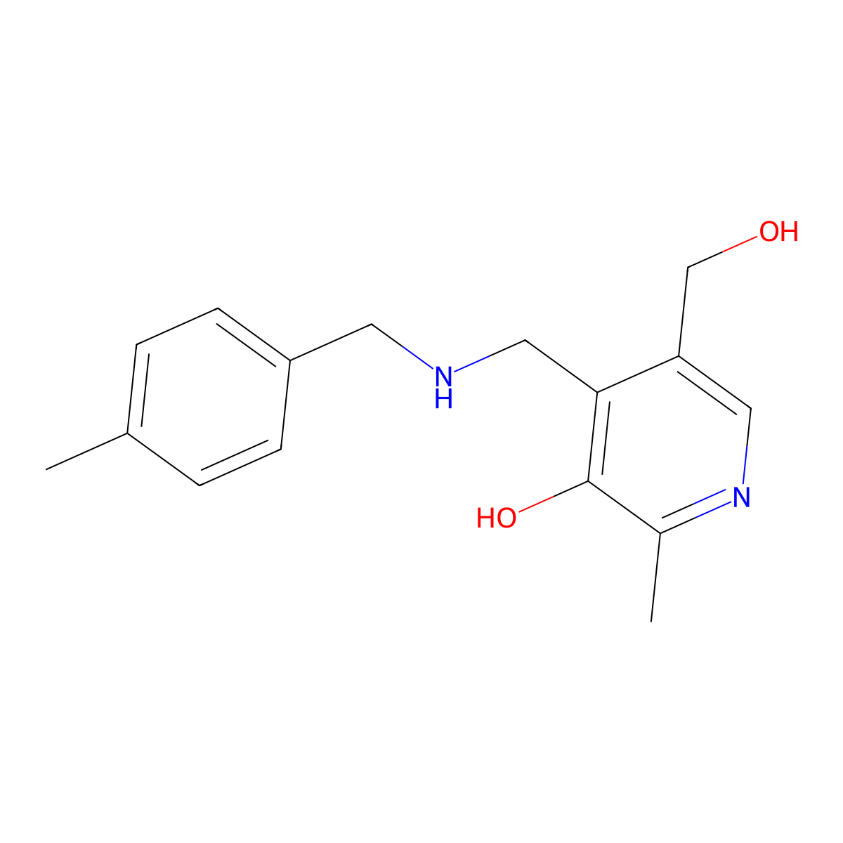 5-(Hydroxymethyl)-2-methyl-4-({[(4-methylphenyl)methyl]amino}methyl)pyridin-3-ol molecular structure, CAS 1912436-55-5