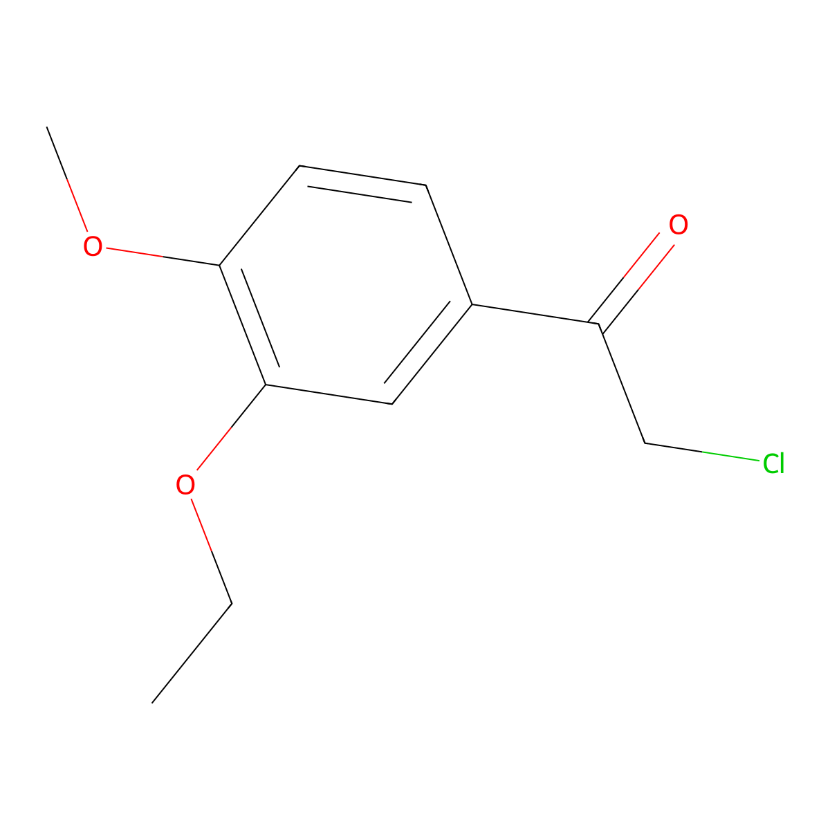 2-Chloro-1-(3-ethoxy-4-methoxyphenyl)ethan-1-one molecular structure, CAS 1912443-38-9