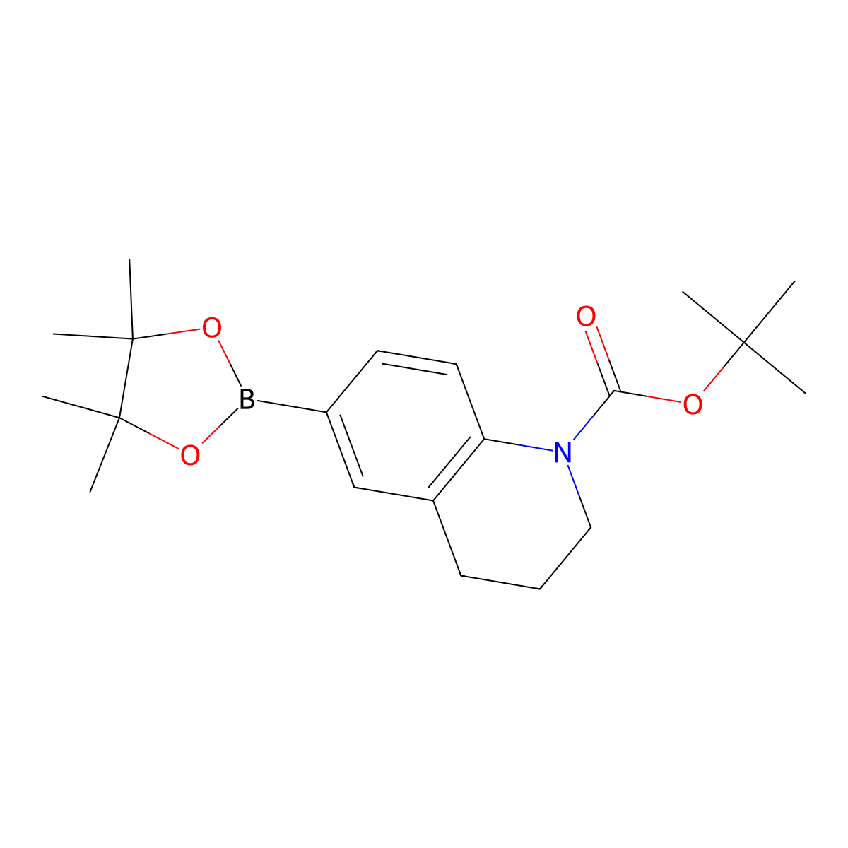 Tert-butyl 6-(tetramethyl-1,3,2-dioxaborolan-2-yl)-1,2,3,4-tetrahydroquinoline-1-carboxylate molecular structure, CAS 1912446-60-6