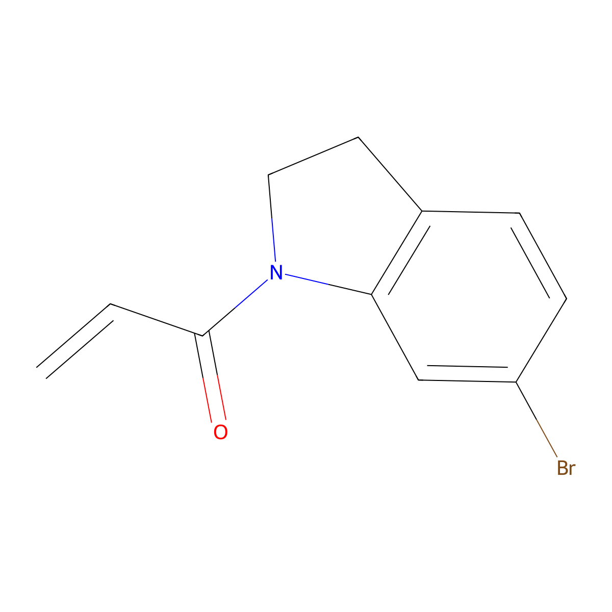 1-(6-Bromo-2,3-dihydro-1H-indol-1-yl)-2-propen-1-one molecular structure, CAS 1912446-79-7