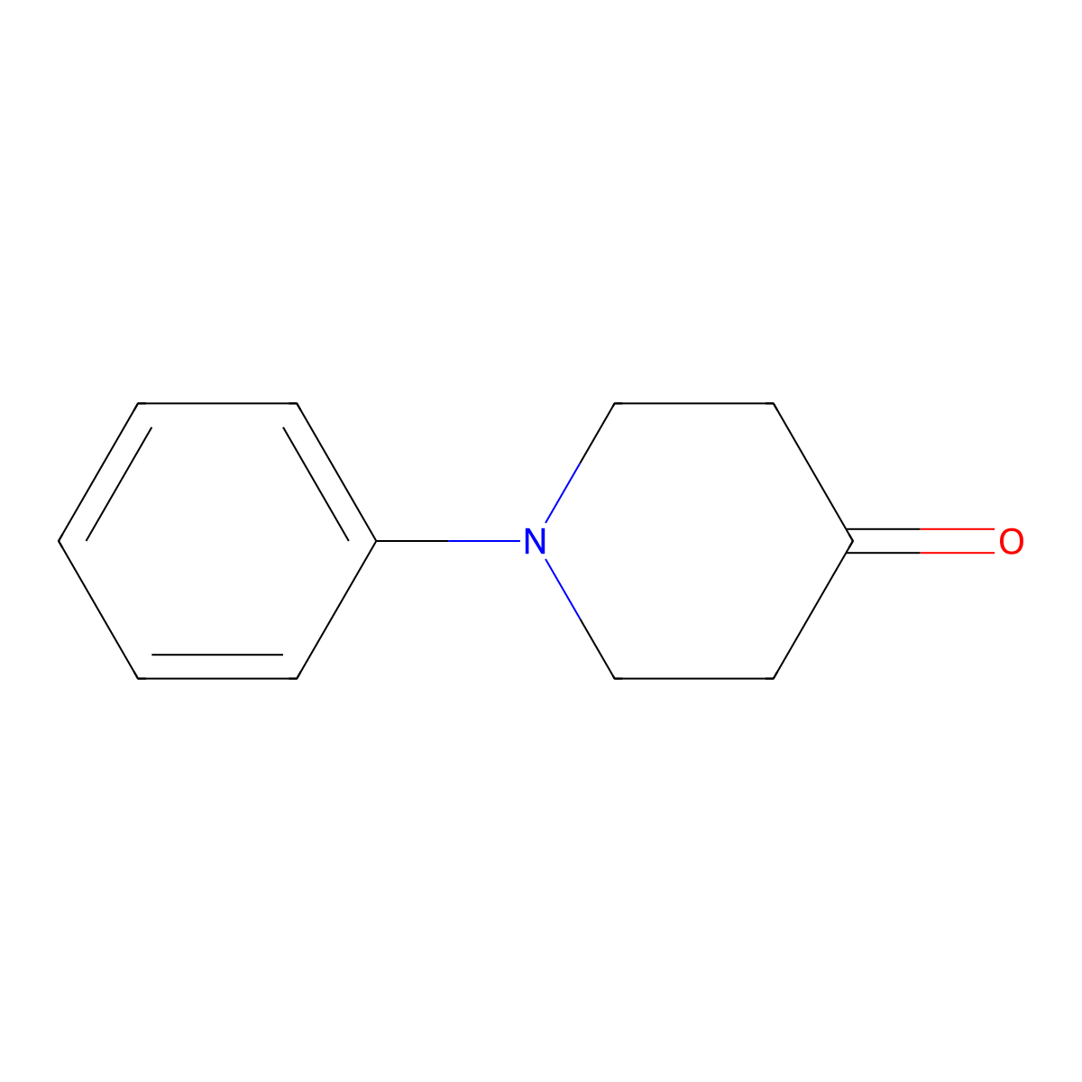 1-Phenyl-4-piperidinone molecular structure, CAS 19125-34-9