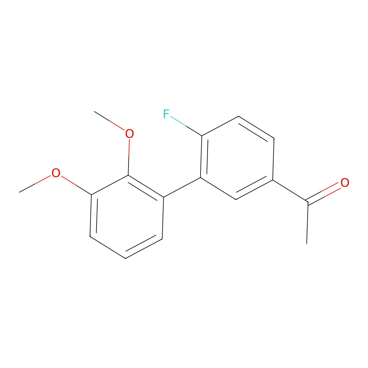 1-(6-Fluoro-2',3'-dimethoxy[1,1'-biphenyl]-3-yl)ethanone molecular structure, CAS 1912572-19-0