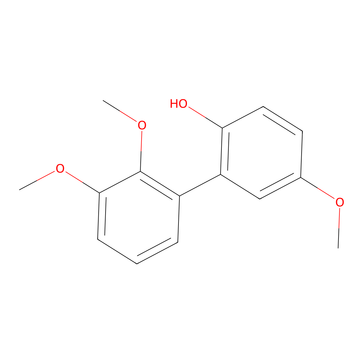 2',3',5-Trimethoxy[1,1'-biphenyl]-2-ol molecular structure, CAS 1912610-05-9