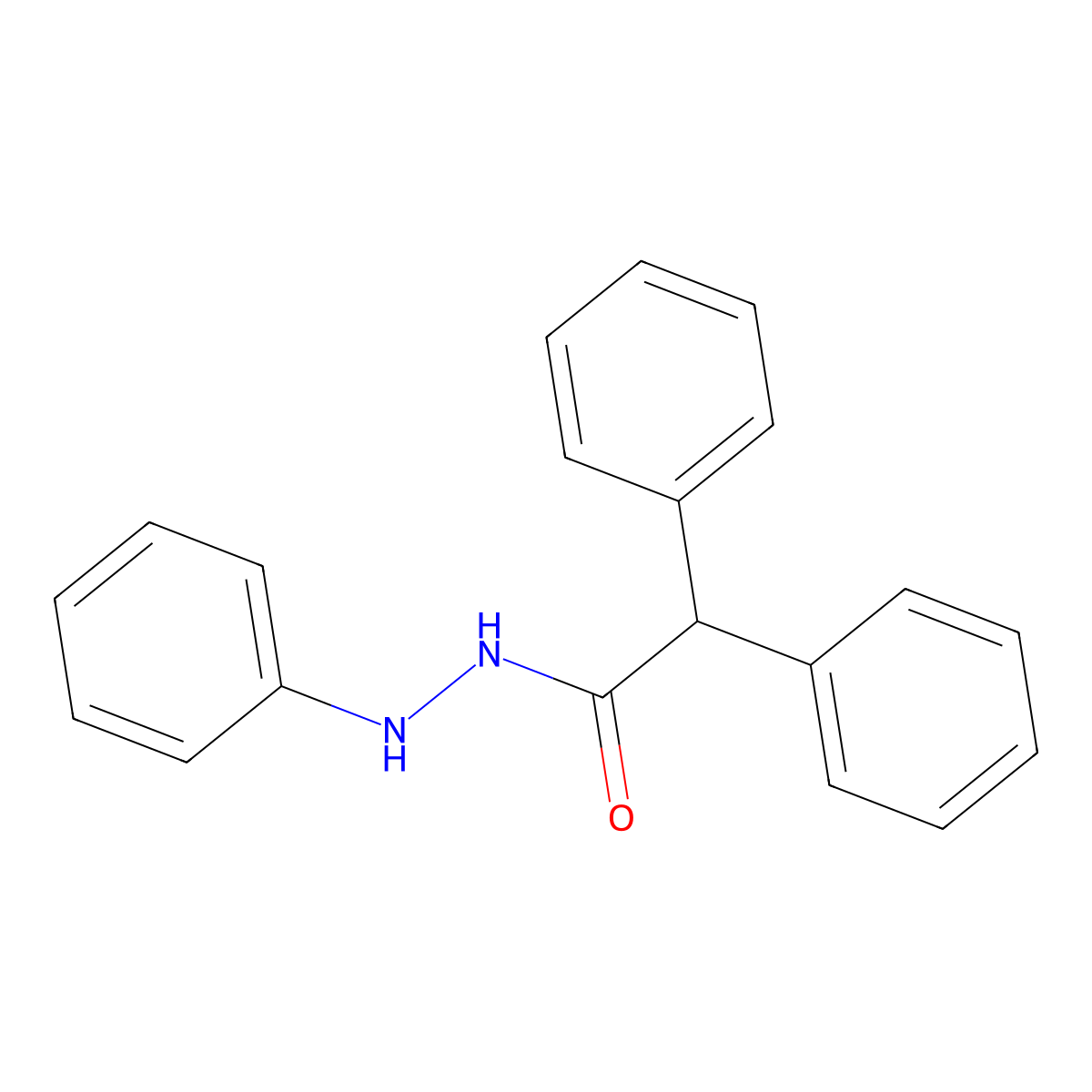N',2,2-Triphenylacetohydrazide molecular structure, CAS 19127-31-2