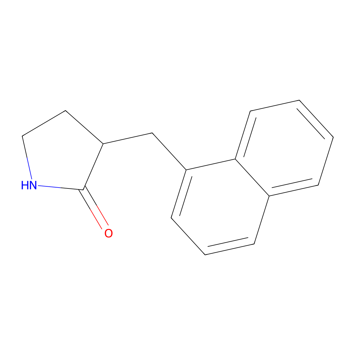 3-[(Naphthalen-1-yl)methyl]pyrrolidin-2-one molecular structure, CAS 1912719-44-8