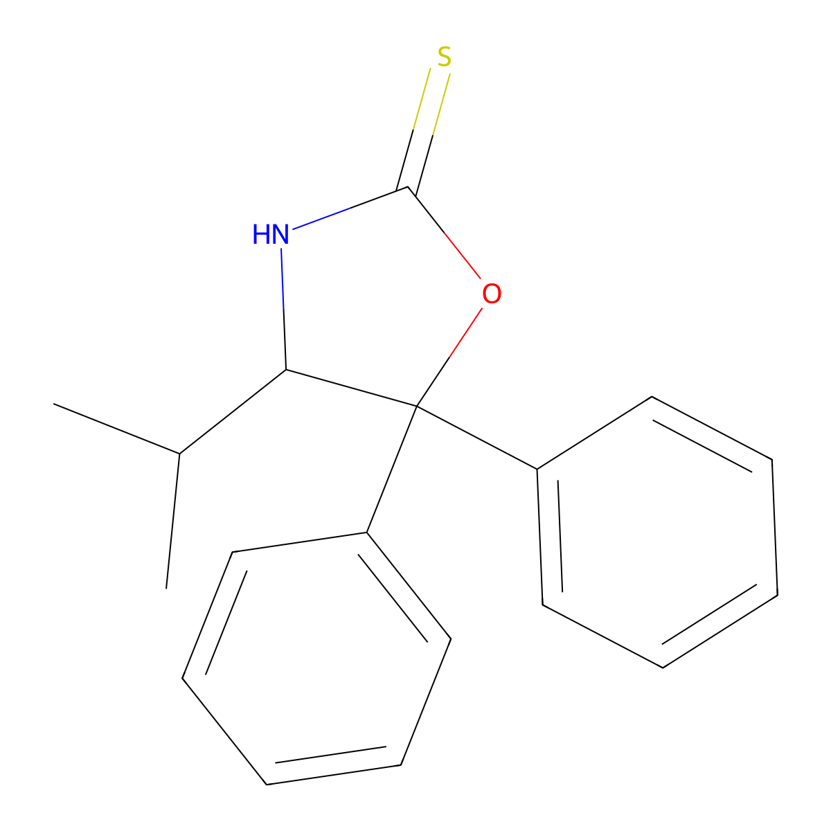 (S)-4-Isopropyl-5,5-diphenyloxazolidine-2-thione molecular structure, CAS 191274-53-0