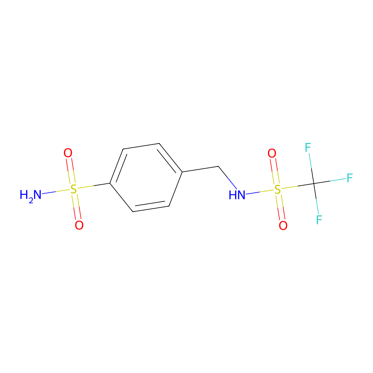 4-[(Trifluoromethylsulfonylamino)methyl]benzenesulfonamide molecular structure, CAS 191277-36-8