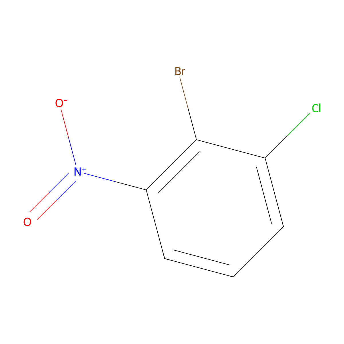 2-Bromo-3-chloronitrobenzene molecular structure, CAS 19128-48-4