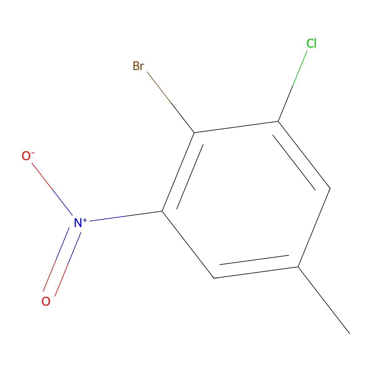 2-Bromo-1-chloro-5-methyl-3-nitrobenzene molecular structure, CAS 19128-49-5