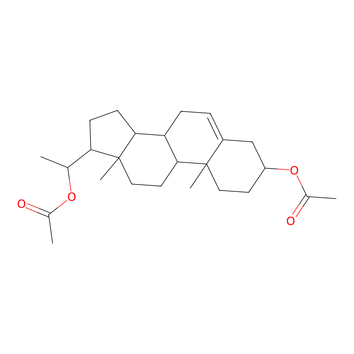 [17-(1-acetyloxyethyl)-10,13-dimethyl-2,3,4,7,8,9,11,12,14,15,16,17-dodecahydro-1H-cyclopenta[a]phenanthren-3-yl] acetate molecular structure, CAS 1913-47-9