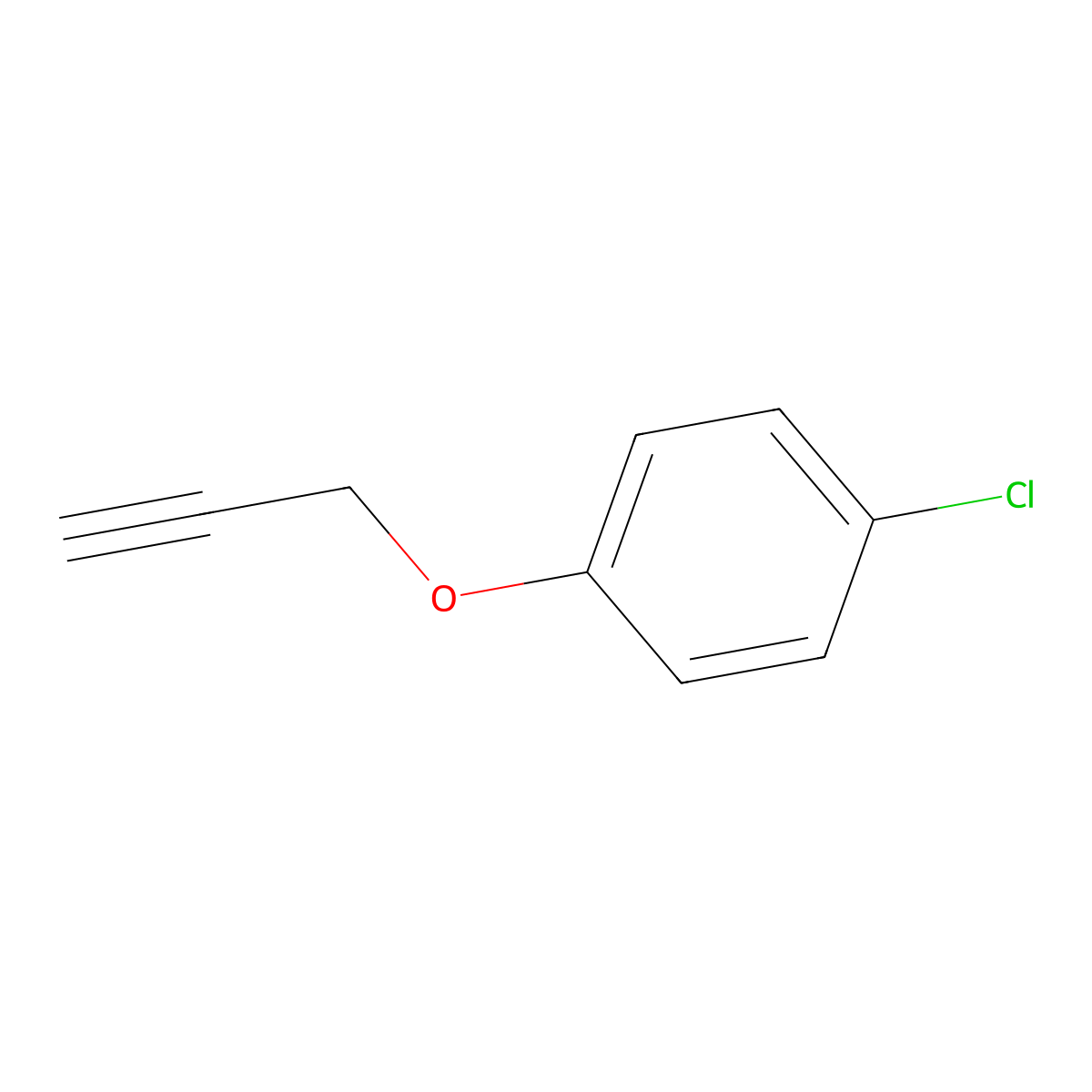 1-Chloro-4-(prop-2-yn-1-yloxy)benzene molecular structure, CAS 19130-39-3