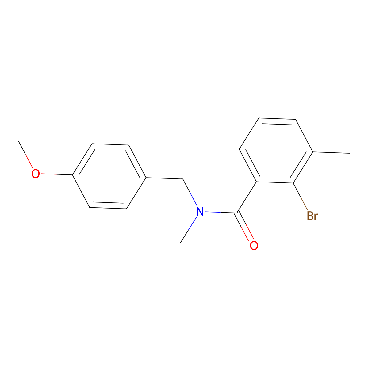 2-Bromo-N-[(4-methoxyphenyl)methyl]-N,3-dimethylbenzamide molecular structure, CAS 1913004-86-0