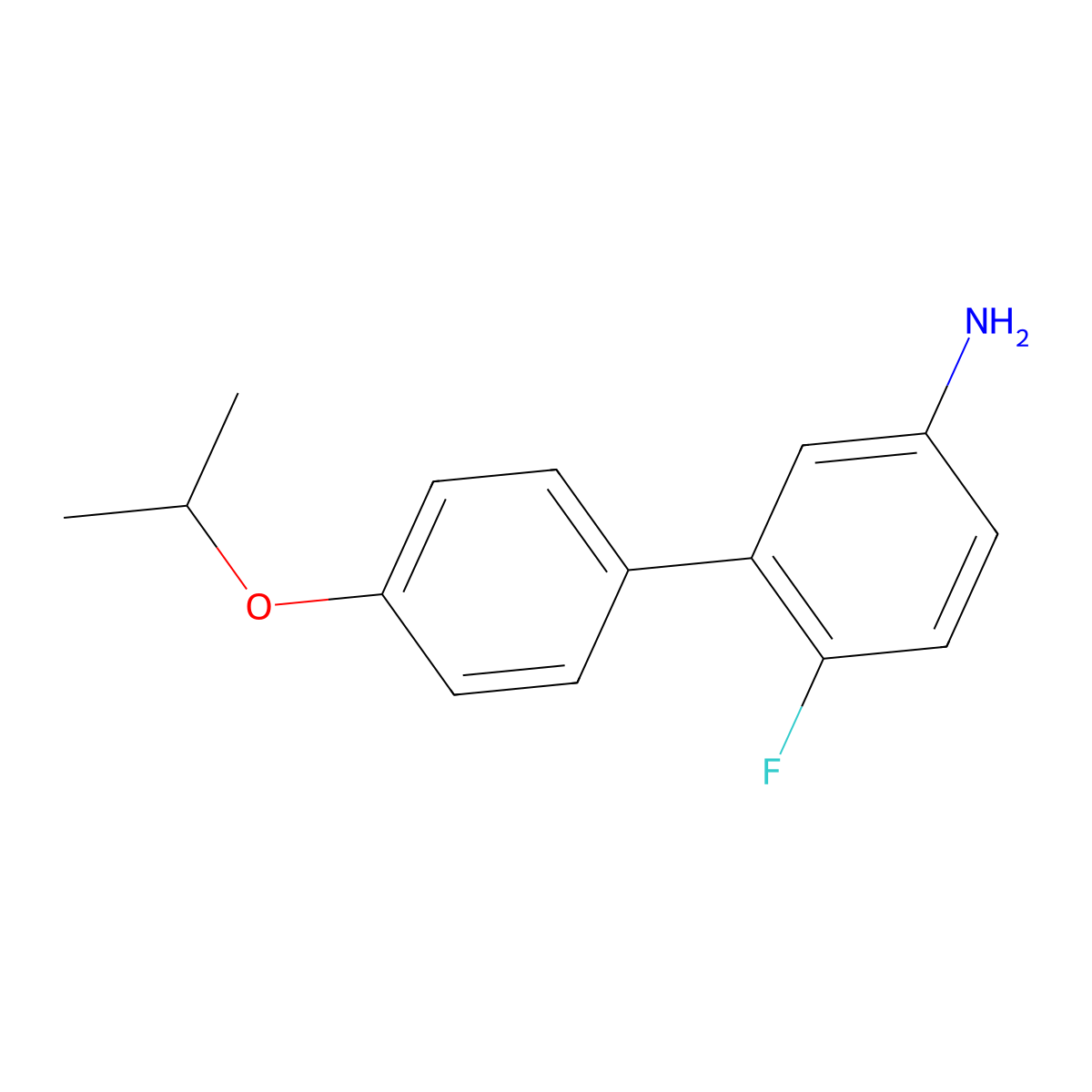 6-Fluoro-4'-isopropoxy-[1,1'-biphenyl]-3-amine molecular structure, CAS 1913141-57-7