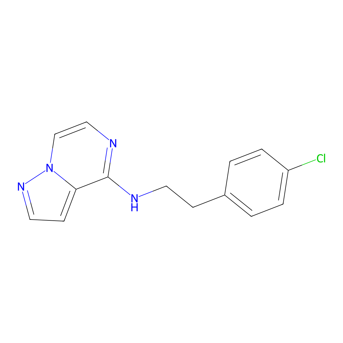 N-[2-(4-chlorophenyl)ethyl]pyrazolo[1,5-a]pyrazin-4-amine molecular structure, CAS 1913201-21-4