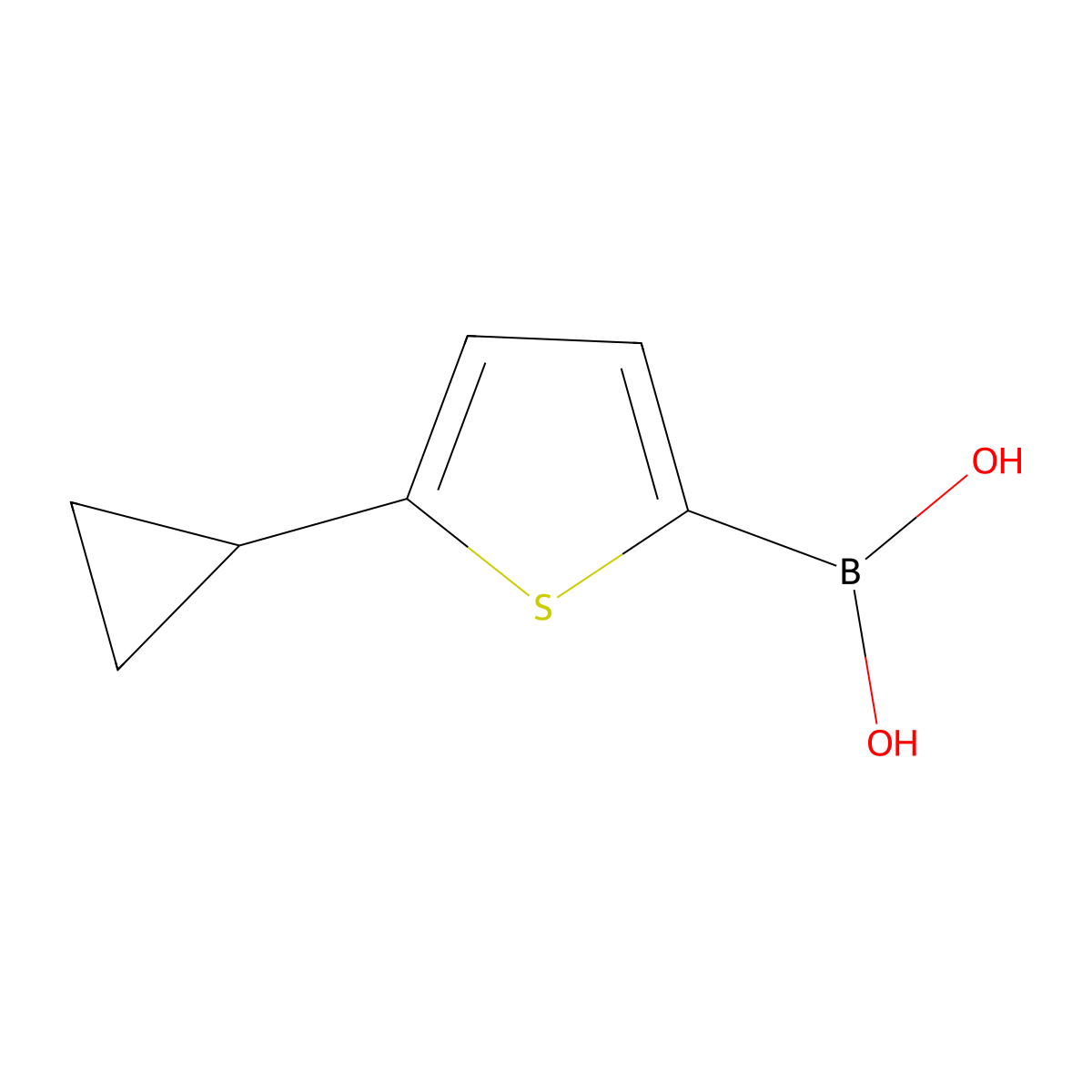 (5-Cyclopropylthiophen-2-yl)boronic acid molecular structure, CAS 1913240-52-4