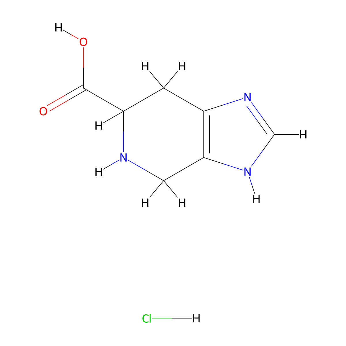 1H,4H,5H,6H,7H-imidazo[4,5-c]pyridine-6-carboxylic acid hydrochloride molecular structure, CAS 191327-29-4