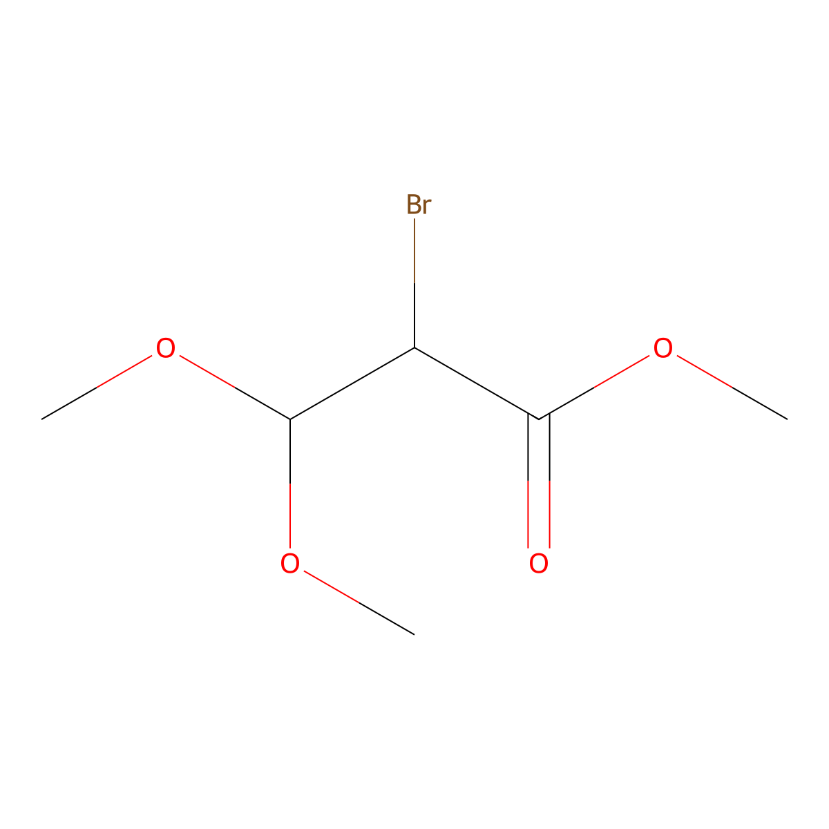 Methyl 2-bromo-3,3-dimethoxypropanoate molecular structure, CAS 191330-98-0