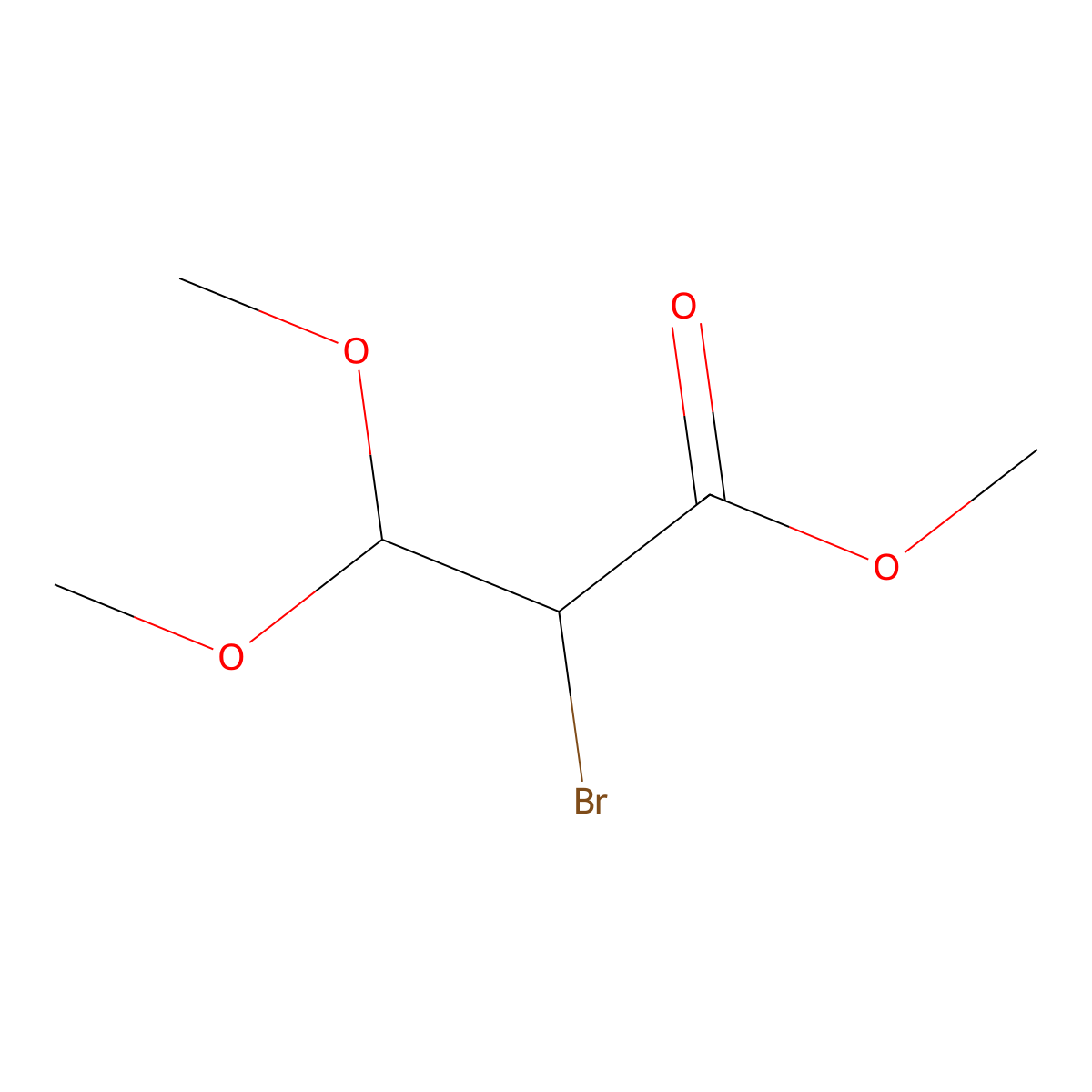 Methyl 2-bromo-3,3-dimethoxypropanoate molecular structure, CAS 191330-98-0