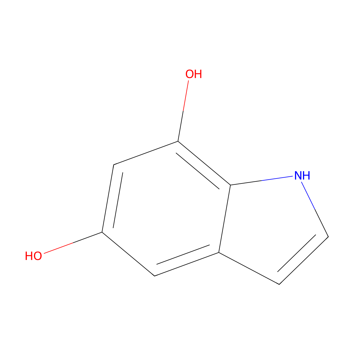 1H-Indole-5,7-diol molecular structure, CAS 191331-69-8