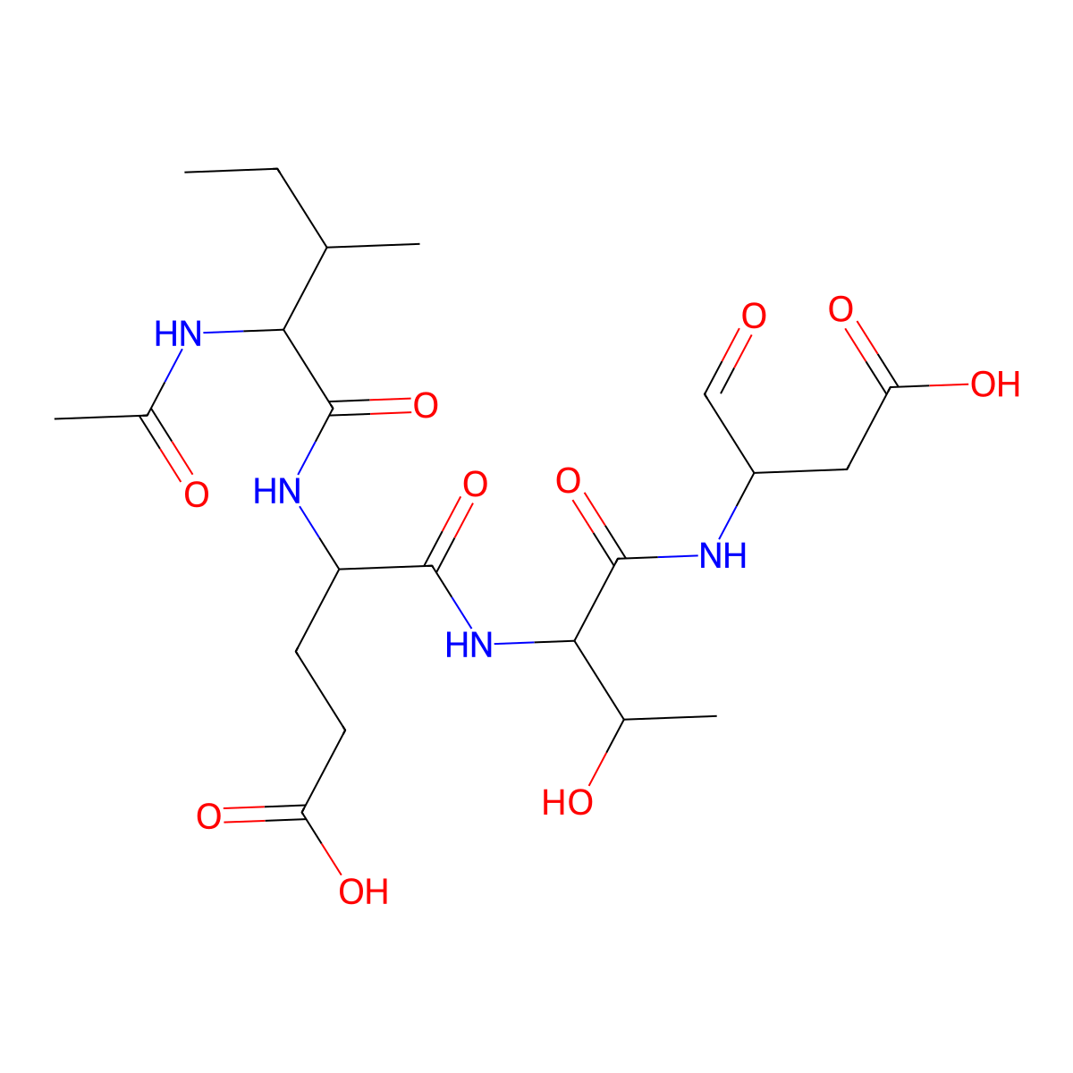 Ac-IETD-CHO molecular structure, CAS 191338-86-0