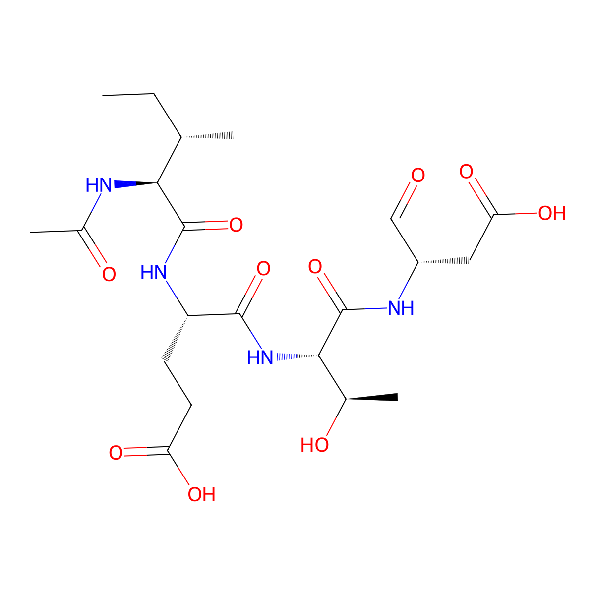 Ac-IETD-CHO molecular structure, CAS 191338-86-0