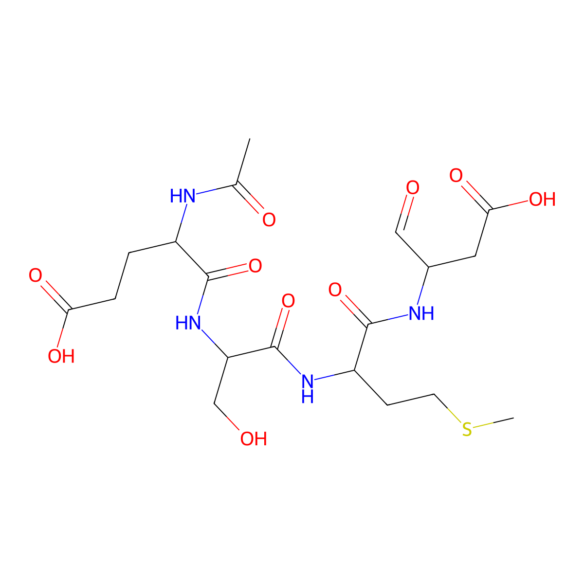 Ac-ESMD-CHO molecular structure, CAS 191338-87-1