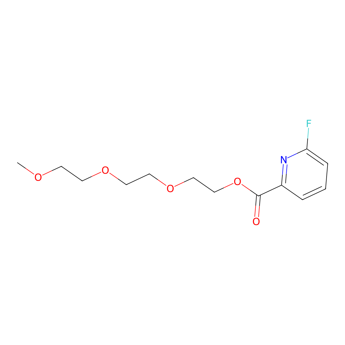 2-(2-(2-Methoxyethoxy)ethoxy)ethyl 6-fluoropyridine-2-carboxylate molecular structure, CAS 1913381-40-4