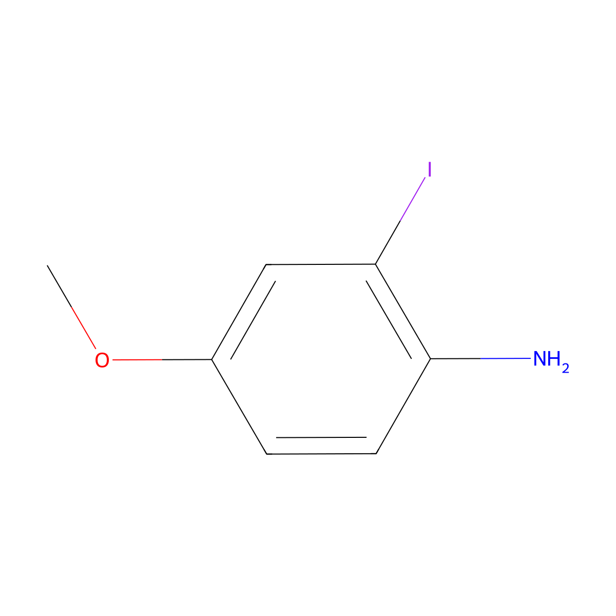 2-Iodo-4-methoxyphenylamine molecular structure, CAS 191348-14-8