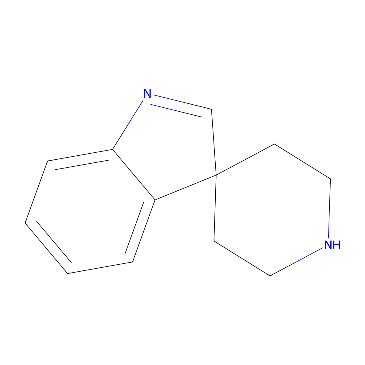 Spiro[indole-3,4'-piperidine] molecular structure, CAS 19136-10-8