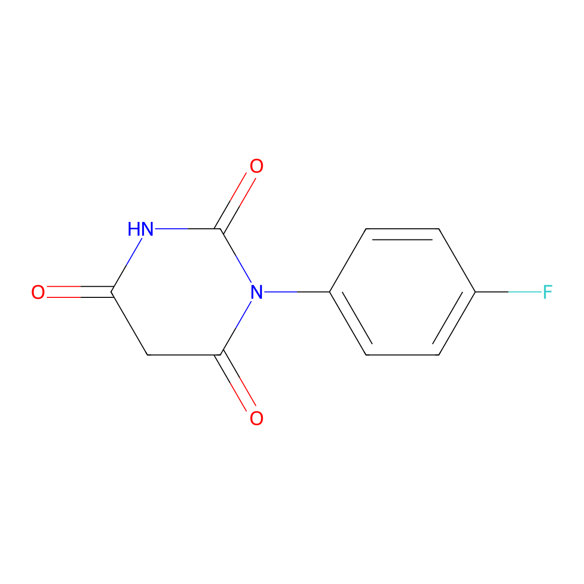 1-(4-Fluorophenyl)-1,3-diazinane-2,4,6-trione molecular structure, CAS 19136-41-5