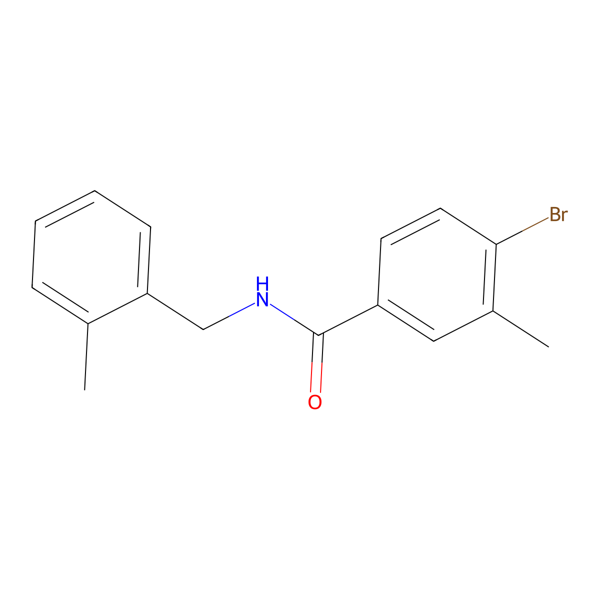 4-Bromo-3-methyl-N-[(2-methylphenyl)methyl]benzamide molecular structure, CAS 1913698-47-1