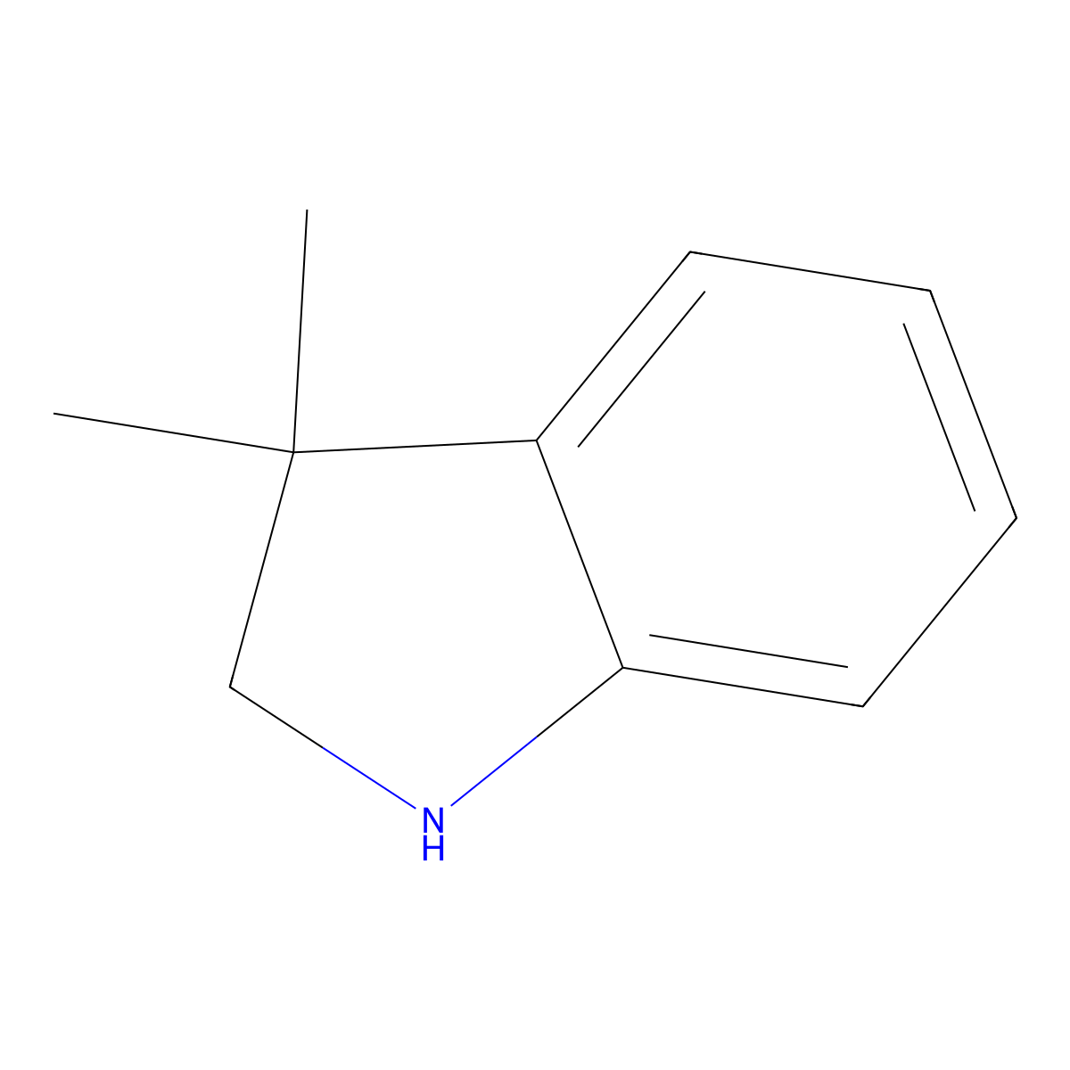 3,3-Dimethylindoline molecular structure, CAS 1914-02-9