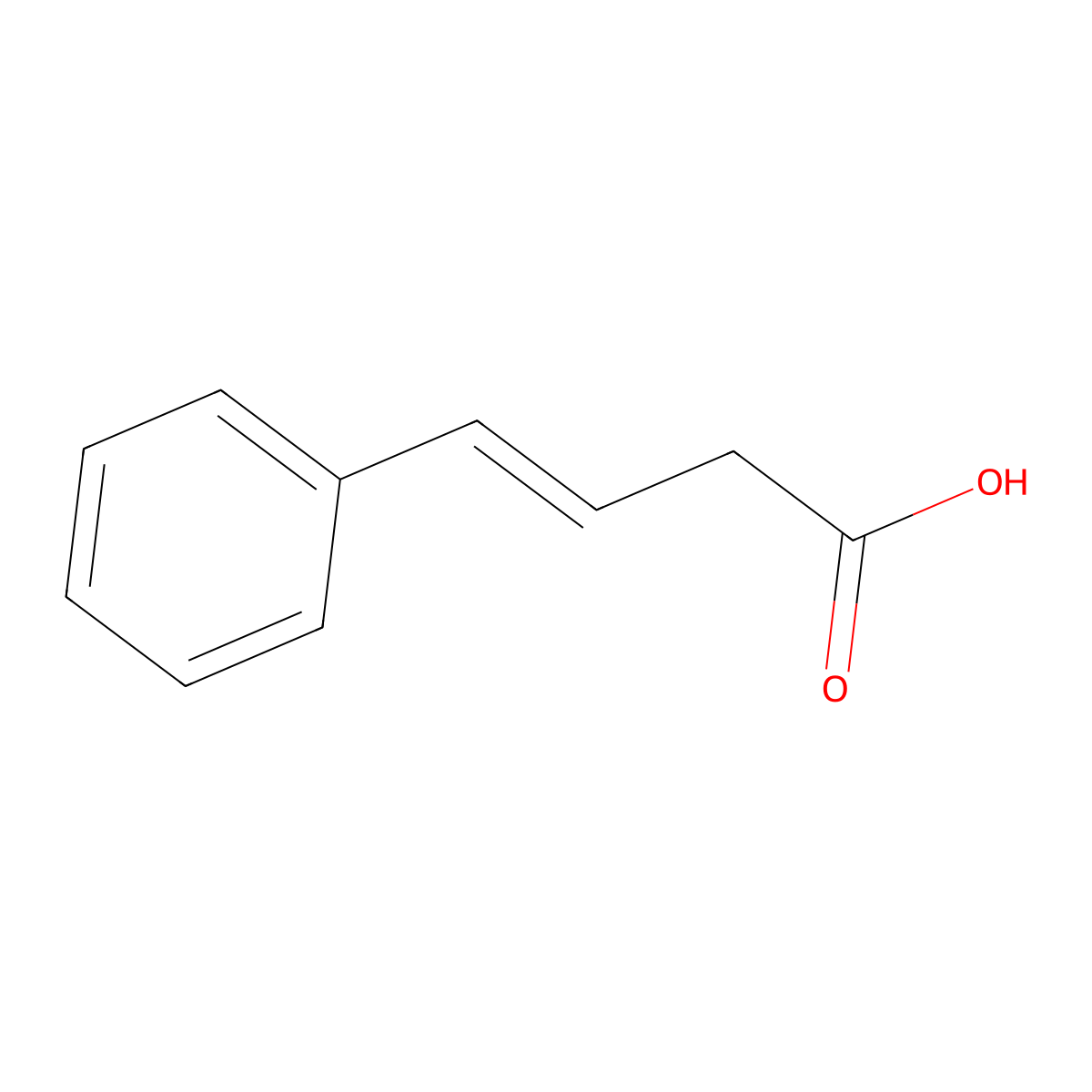 3-Butenoic acid, 4-phenyl-, (3E)- molecular structure, CAS 1914-58-5