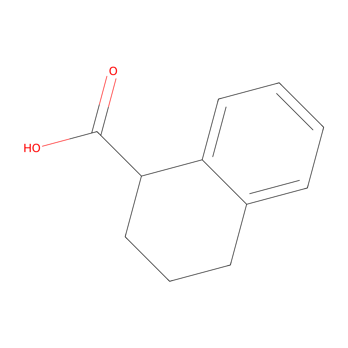 1,2,3,4-Tetrahydro-1-naphthoic acid molecular structure, CAS 1914-65-4