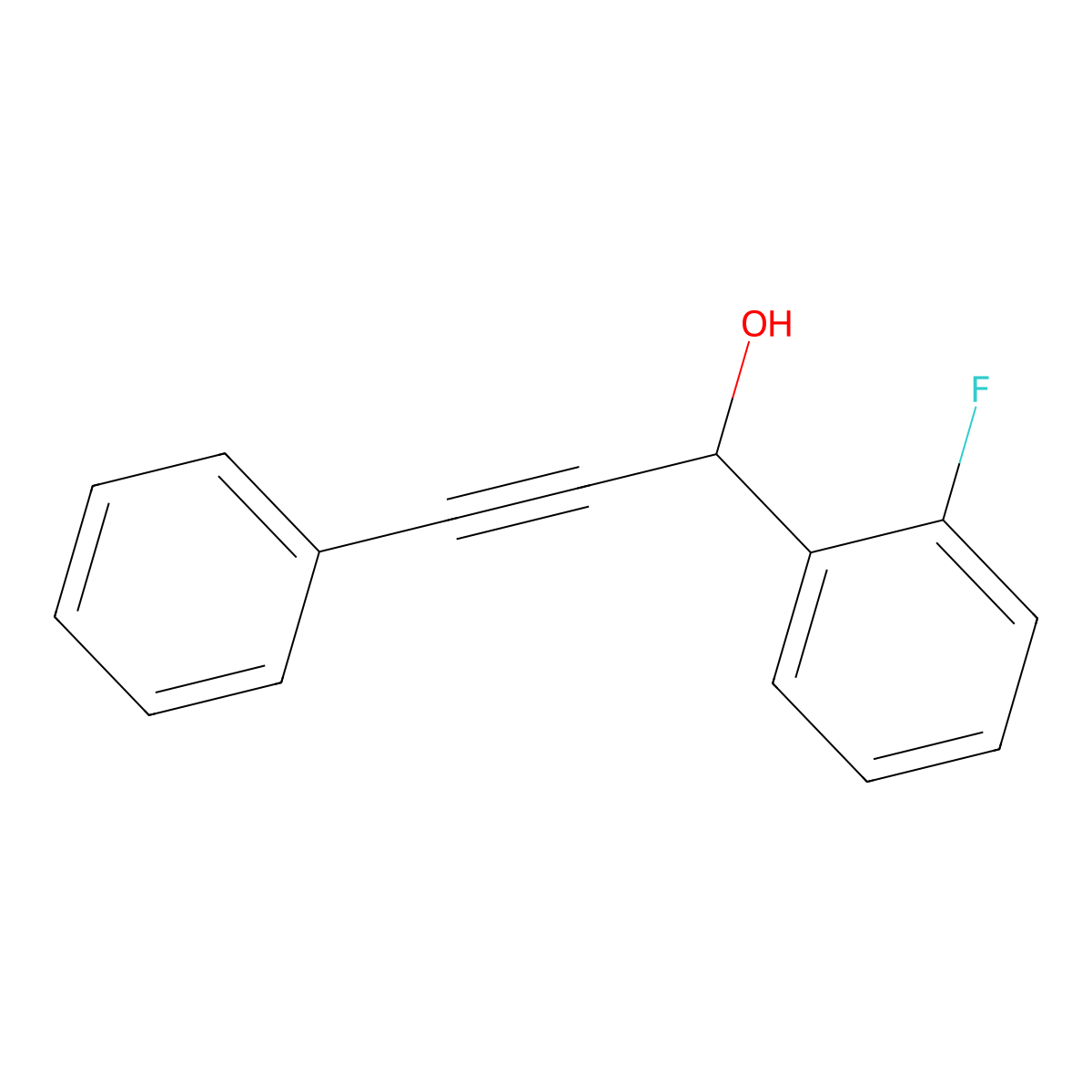 2-Fluoro-alpha-(2-phenylethynyl)benZenemethanol molecular structure, CAS 191403-23-3