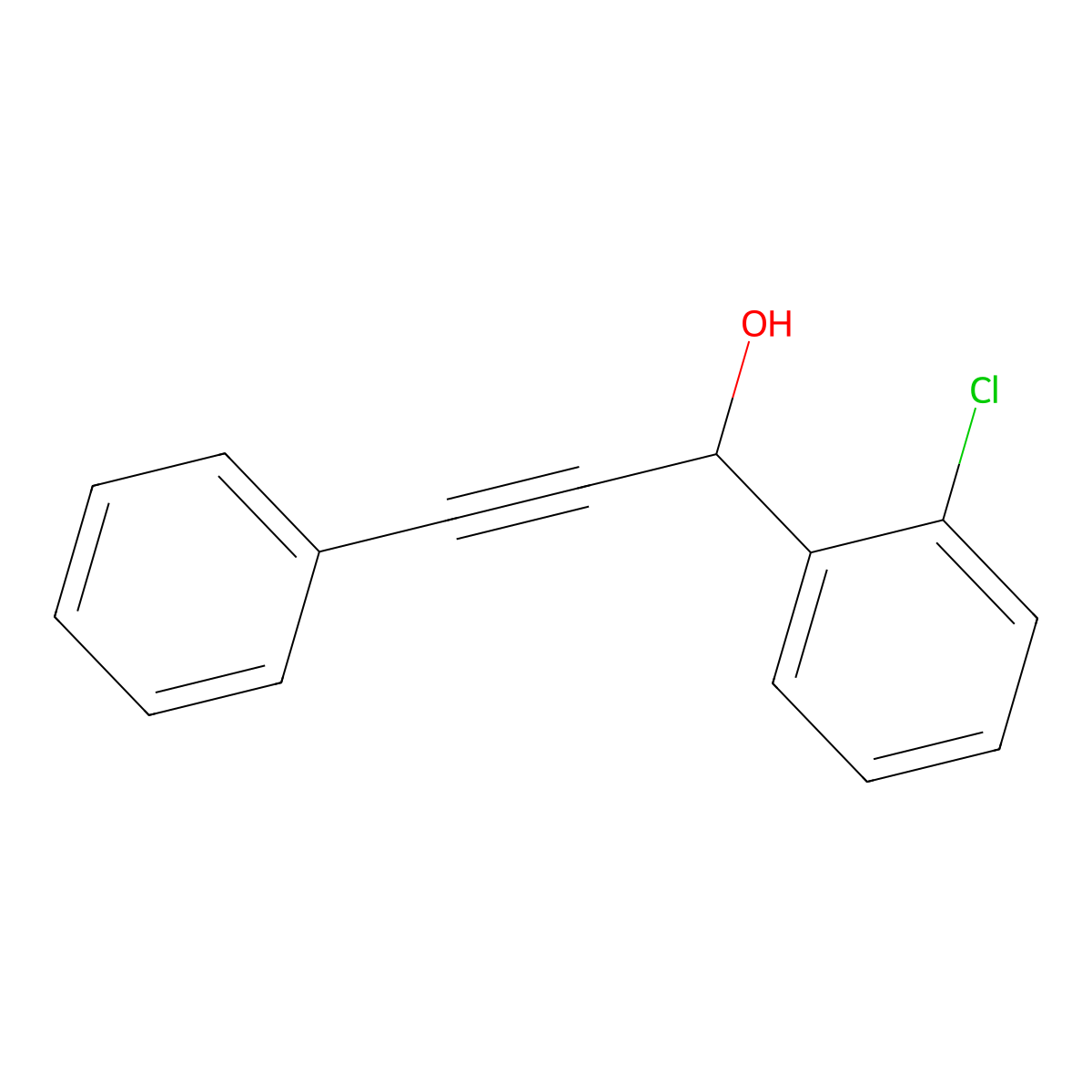 2-Chloro-alpha-(2-phenylethynyl)benZenemethanol molecular structure, CAS 191403-26-6
