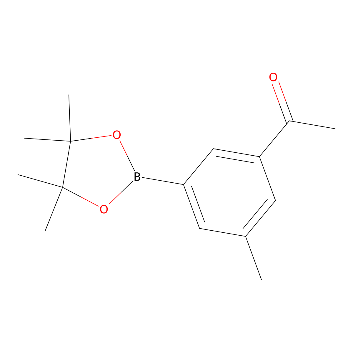 1-(3-Methyl-5-(4,4,5,5-tetramethyl-1,3,2-dioxaborolan-2-yl)phenyl)ethanone molecular structure, CAS 1914057-93-4