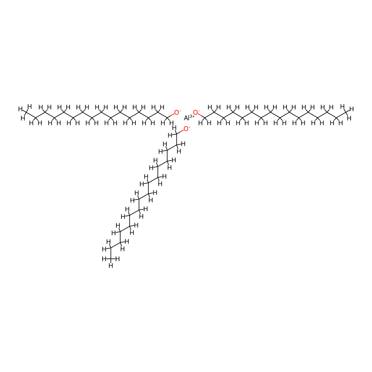 Aluminum hexadecyloxide molecular structure, CAS 19141-82-3