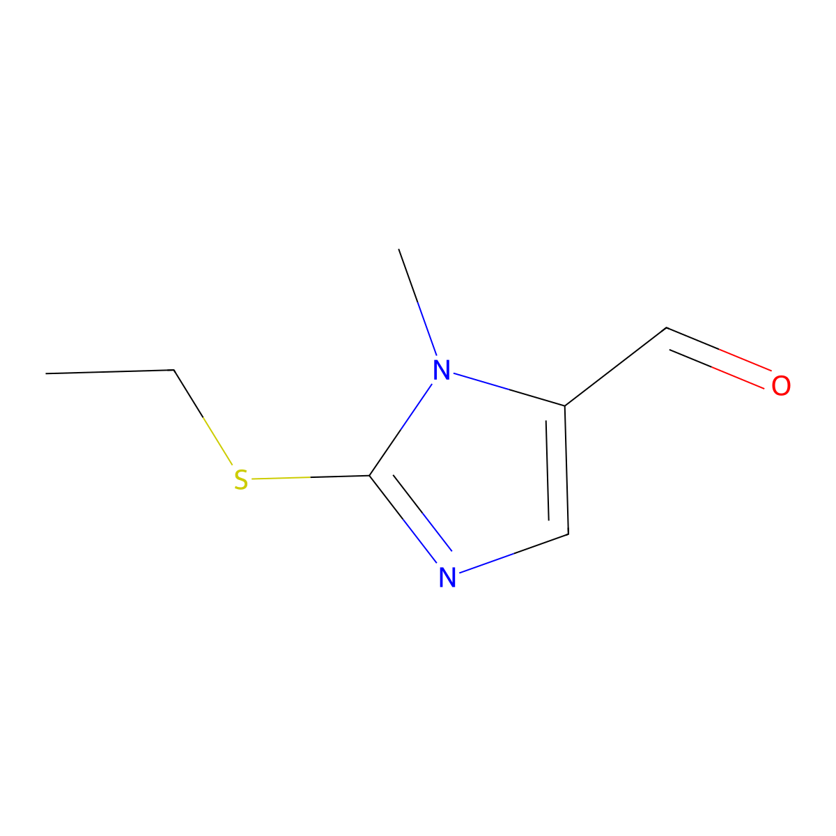 2-Ethylthio-1-methylimidazole-5-carbaldehyde molecular structure, CAS 191411-48-0