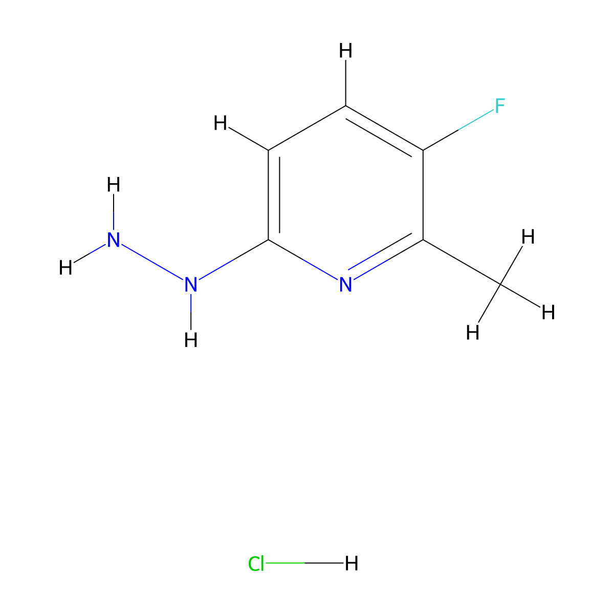 3-Fluoro-6-hydrazinyl-2-methylpyridine hydrochloride molecular structure, CAS 1914148-53-0