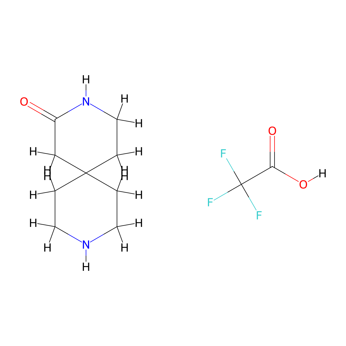 3,9-Diazaspiro[5.5]undecan-2-one 2,2,2-trifluoroacetate molecular structure, CAS 1914148-54-1