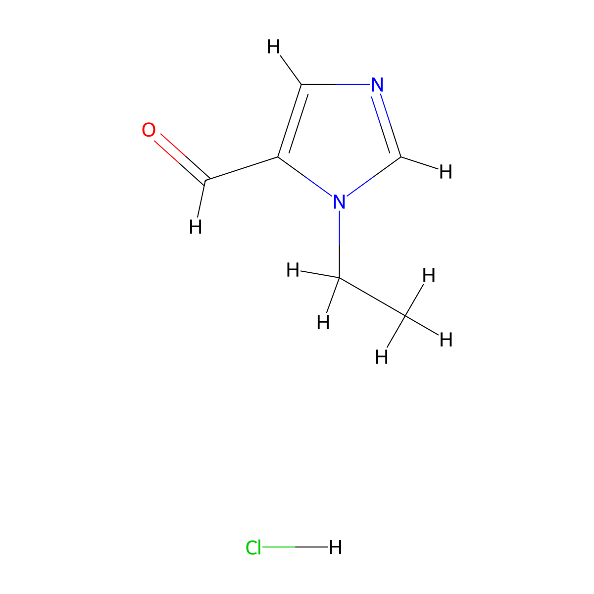 1-Ethyl-1H-imidazole-5-carbaldehyde hydrochloride molecular structure, CAS 1914148-58-5