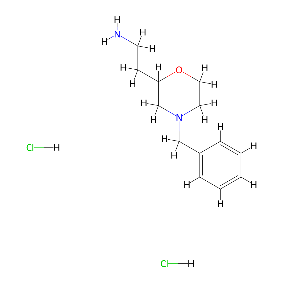 2-(4-Benzylmorpholin-2-yl)ethanamine dihydrochloride molecular structure, CAS 1914148-61-0