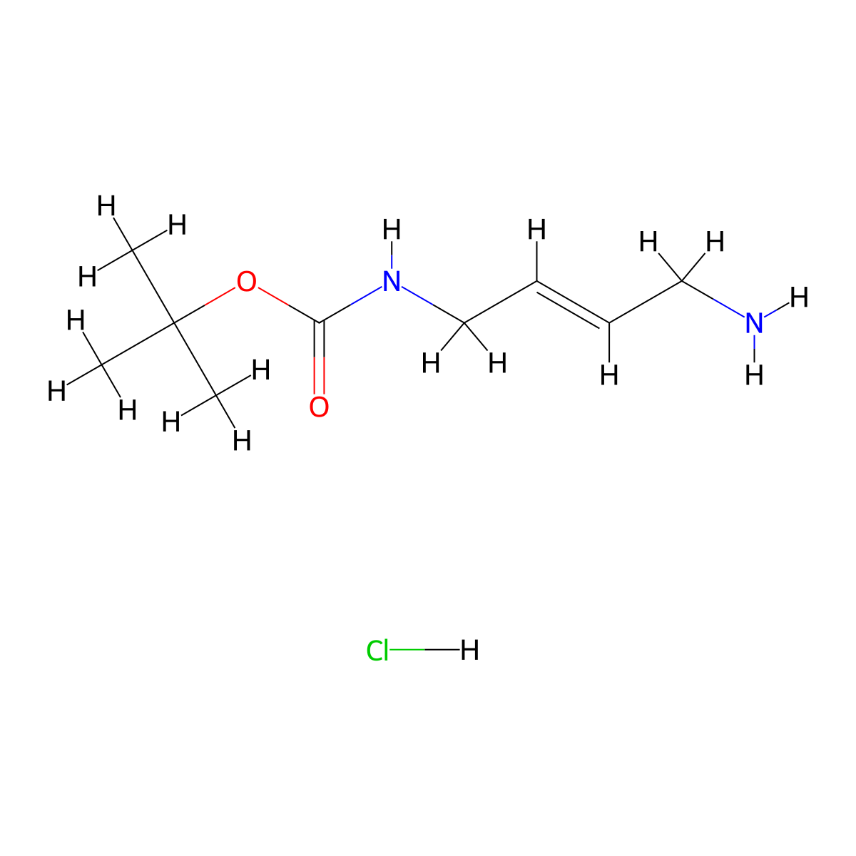 tert-Butyl (4-aminobut-2-en-1-yl)carbamate hydrochloride molecular structure, CAS 1914155-12-6