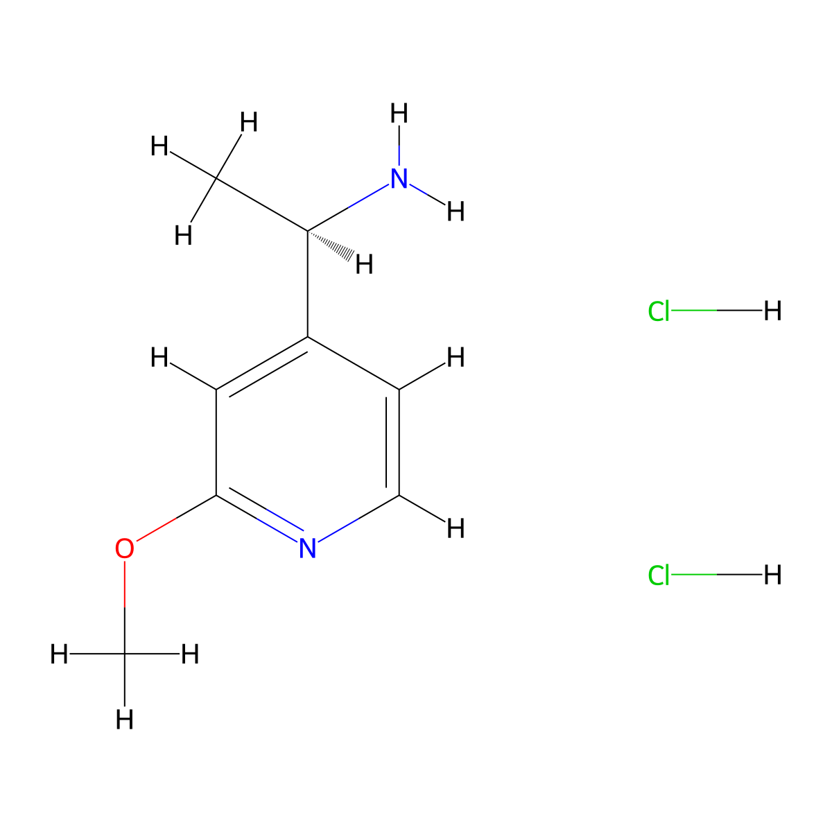 (R)-1-(2-Methoxypyridin-4-yl)ethanamine dihydrochloride molecular structure, CAS 1914157-92-8