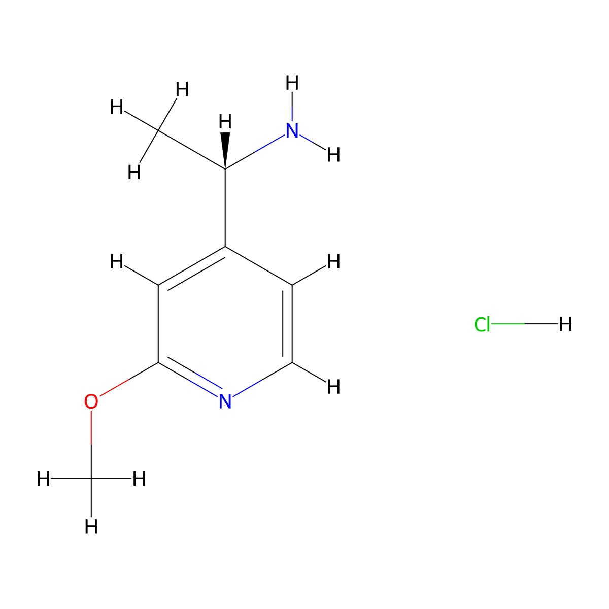 (S)-1-(2-Methoxypyridin-4-yl)ethanamine hydrochloride molecular structure, CAS 1914157-93-9