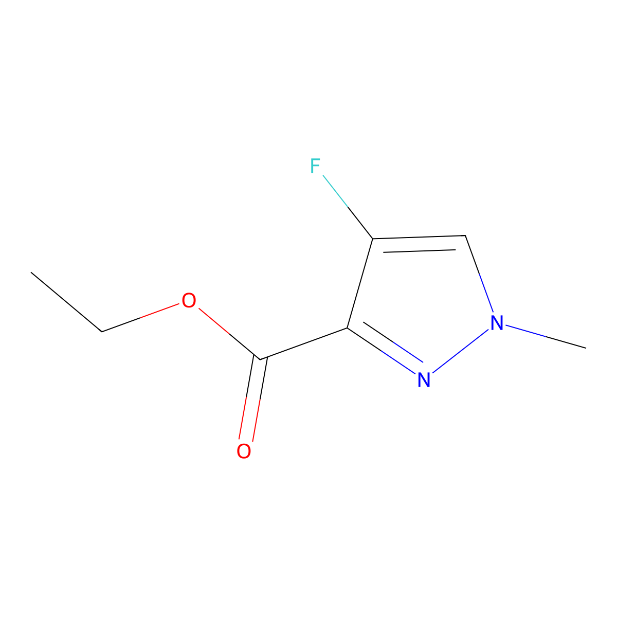 Ethyl 4-fluoro-1-methyl-1H-pyrazole-3-carboxylate molecular structure, CAS 1914176-53-6