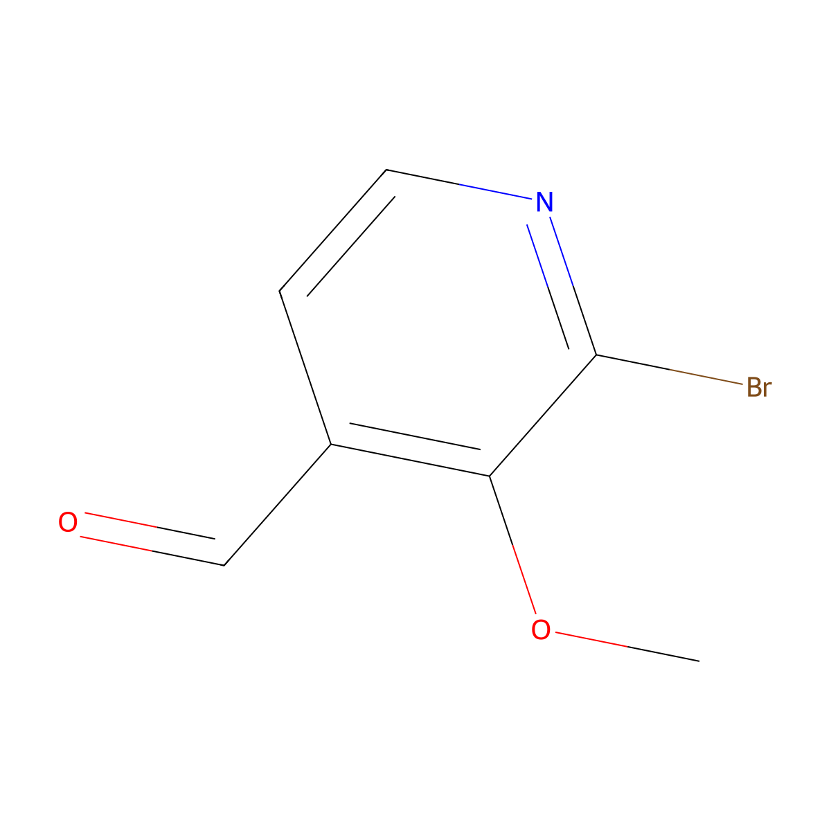 2-Bromo-3-methoxyisonicotinaldehyde molecular structure, CAS 191418-78-7